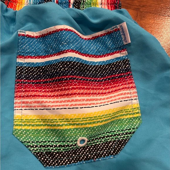 Chubbies Blue Colorful Swim Shorts Men’s Size XL 5” Drawstring Waist Pockets - Picture 6 of 7